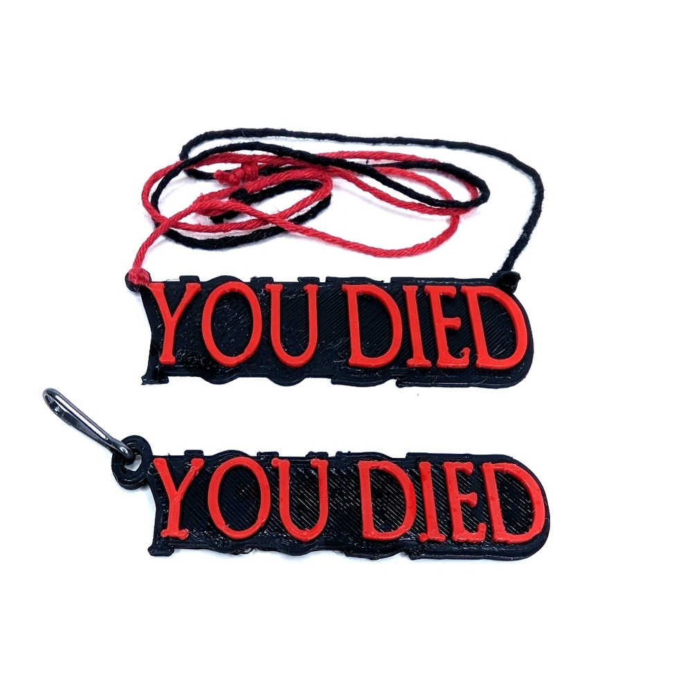 YOU DIED Necklace And Keychain